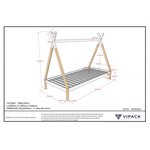 Tipi lit LP 90x200cm blanc