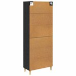 vidaXL Haut Armoire Chêne noir 69 5 x 32 5 x 180 cm Bois d'ingénierie