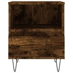 vidaXL Table de chevet chêne fumé 40x35x50 cm bois d’ingénierie
