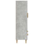 vidaXL Buffet haut Gris béton 70x31x115 cm Bois d'ingénierie