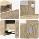 vidaXL Table de Toilette Marron 100 x 40 x 70 cm Bois d'ingénierie