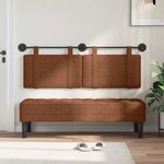 vidaXL Tête de lit suspendue Marron PU antique