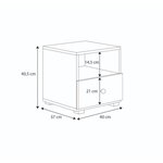 Table de Chevet Emi tiroir gris