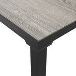 vidaXL Salon de jardin 7 Pièces noir et gris résine tressée