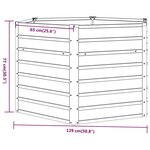 vidaXL Lit surélevé de jardin rouillé 129x129x77 cm acier corten