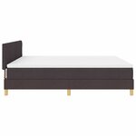 vidaXL Lit boxspring avec matelas Marron foncé 180 x 200 cm tissu