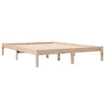 vidaXL Lit bibliothèque sans matelas 160x200 cm bois massif de pin