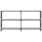 vidaXL Table console sonoma gris 156x28x80 5 cm bois d'ingénierie