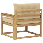 vidaXL Sofa de milieu extérieur Polyester Blanc