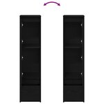 vidaXL Buffet haut chêne noir 29 5x34x119 5 cm bois d'ingénierie