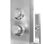 vidaXL Système de panneau de douche Acier inoxydable Carré