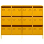 vidaXL Buffet jaune moutarde 135x39x103 5 cm acier laminé à froid