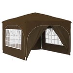 vidaXL Tente de fête pop-up 290 x 290 x 245 cm Taupe