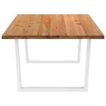 vidaXL Table à manger marron clair bois de chêne massif rectangulaire