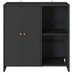 vidaXL Armoire de rangement avec stockage Noir 100 x 36 x 102 cm Rotin