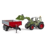 Bruder 02182 - Fendt Vario 211 avec chargeur frontal et remorque à ridelle