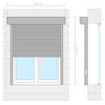 vidaXL Volet roulant aluminium 140x150 cm blanc