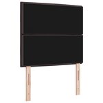 vidaXL Cabeçalho LED Design Lignes Marron Foncé 90 cm Tissu