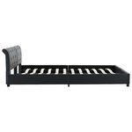 vidaXL Cadre de lit Noir Similicuir 180x200 cm