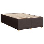 vidaXL Sommier à lattes de lit et matelas marron foncé 120x190cm tissu