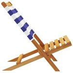 vidaXL Chaises de jardin pliantes lot de 4 tissu et bois massif