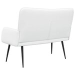 vidaXL Sofa 2 places Blanc 115 x 61 x 87 cm Tissu