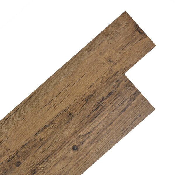 vidaXL Dalles de plancher PVC autoadhésif 5 21 m² 2 mm marron noyer