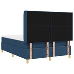 vidaXL Lit à ressorts avec matelas Bleu 140 x 200 cm tissu