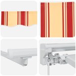 vidaXL Auvent rétractable manuel Jaune et Orange 4 5 × 3 m