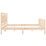 vidaXL Cadre de lit avec tête de lit 200x200 cm bois massif