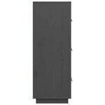 vidaXL Buffet haut Gris 67x40x108 5 cm Bois massif de pin