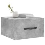 vidaXL Tables de chevet murales 2 Pièces gris béton 35x35x20 cm