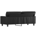 vidaXL Canapé à 2 places Noir 140 cm Similicuir