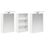 vidaXL Ensemble de Meubles de Salle de Bain 3 Pièces 126 x 16 x 62.5 cm