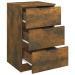 vidaXL Tables de chevet 2 Pièces Chêne fumé 40x36x65 cm
