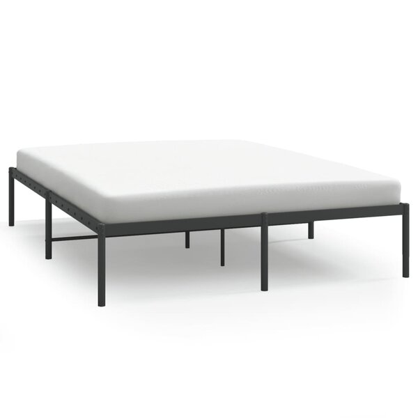vidaXL Cadre de lit métal sans matelas noir 160x200 cm