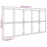vidaXL Cloison de séparation 5 panneaux Blanc crème 350x180 cm