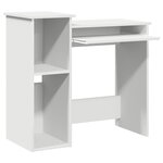 vidaXL Bureau avec étagères blanc 84x40x78 cm bois d'ingénierie