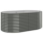 vidaXL Lit surélevé de jardin Acier enduit de poudre 175x100x68cm gris