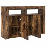 vidaXL Buffet Chêne fumé 116 x 30 x 75 cm Bois d'ingénierie