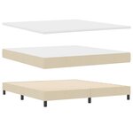 vidaXL Lit à Ressorts avec Matelas Crème 180x200 cm Tissu