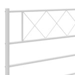 vidaXL Cadre de lit métal sans matelas et pied de lit blanc 100x200 cm