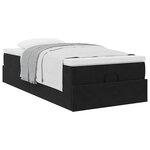 vidaXL Cadre de lit ottoman avec matelas noir 90x200 cm velours