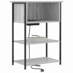 vidaXL Cabinet de chevet Gris Sonoma 55 x 31 x 76 cm Bois d'ingénierie