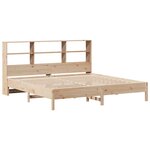 vidaXL Lit bibliothèque sans matelas 200x200 cm bois massif de pin