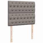 vidaXL Sommier à lattes de lit avec matelas taupe 120x190 cm tissu