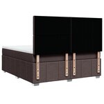 vidaXL Sommier à lattes de lit avec matelas Marron foncé 180x200 cm