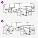 vidaXL Ensemble de canapés d'extérieur 8 pc Blanc et crème Polyester