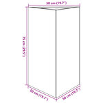vidaXL Jardinières 2 Pièces anthracite triangulaire 50x43x75 cm acier