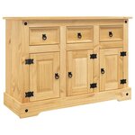 vidaXL Buffet Corona marron 112x44x78 cm bois massif pin mexicain